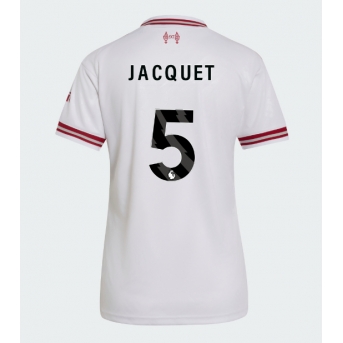 Liverpool Jeremy Jacquet #5 Maglia Gara Trasferta Repliche 2026-27 Donna Maniche Corte